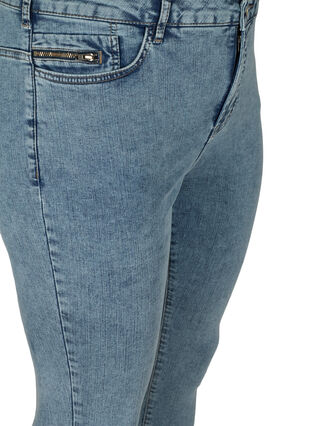 Amy jeans med høyt liv og stone wash, Stone Washed, Packshot image number 2