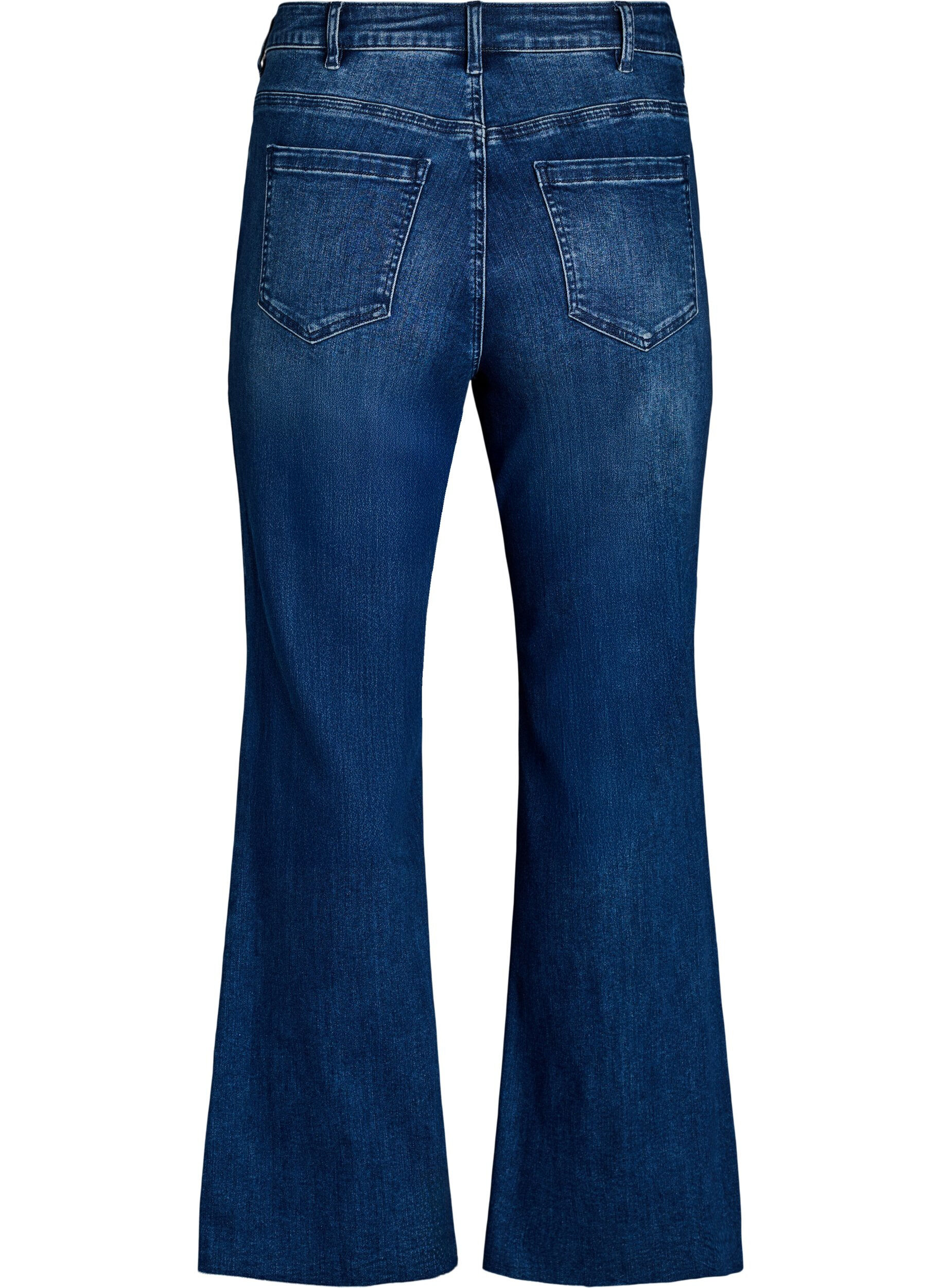 Zizzi Bootcut jeans med h&oslash;y midje, Bl&aring;, Packshot image number 1