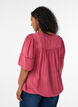 Viskosebluse med legg og ballongeffekt, Rosa, Model image number 2