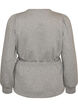 Bluse med knyting og puffermer, Gr&aring;, Packshot image number 1