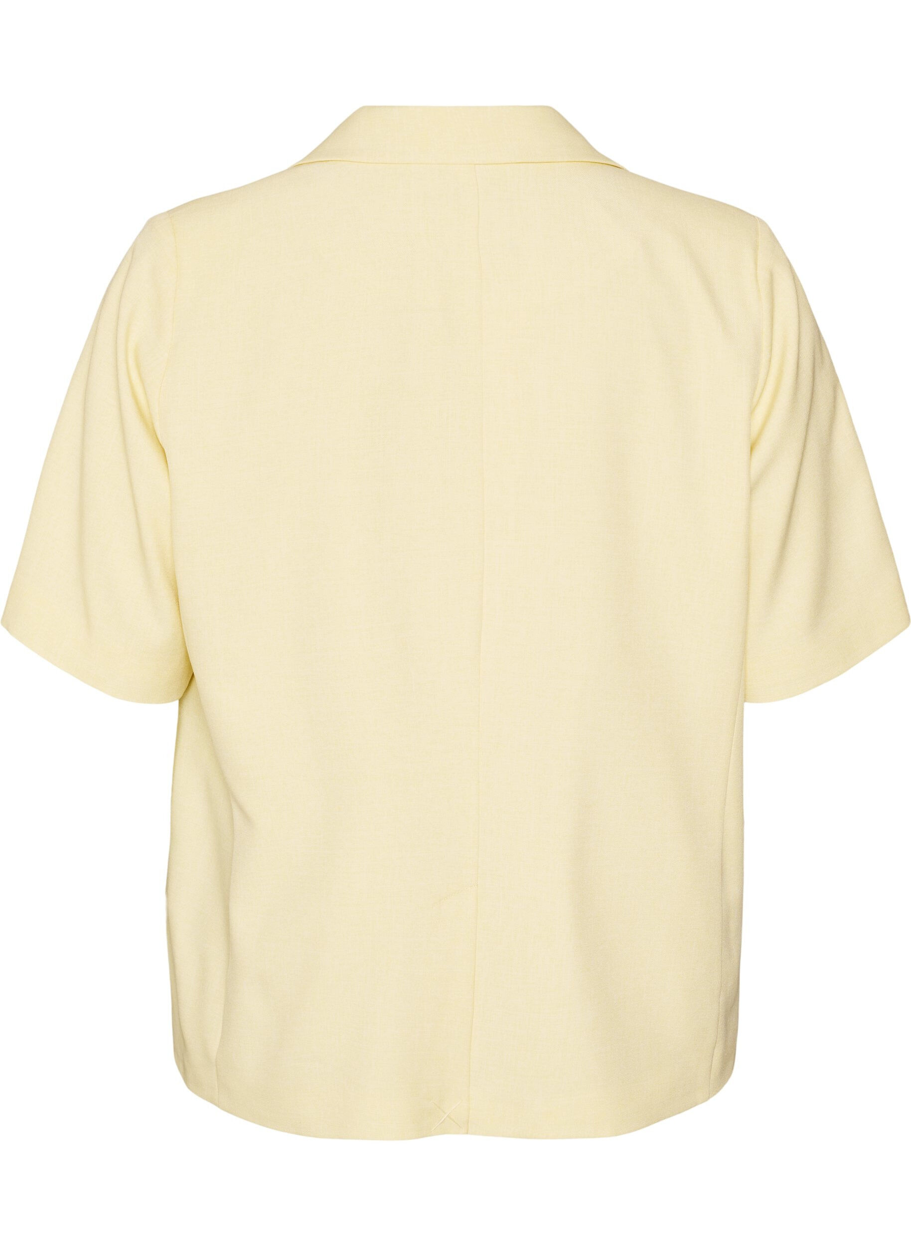 ZizziBlazer med korte ermer og slag, Gul, Packshot image number 1