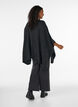 Rund hals strikket poncho, Gr&aring;, Model image number 2