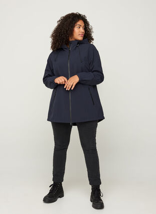 Zizzi Softshelljakke, Night Sky, Model image number 5
