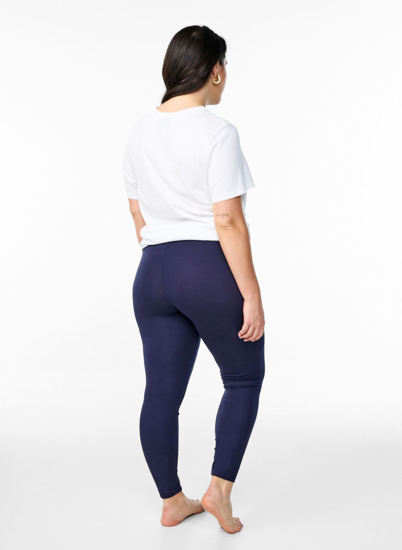 Basis leggings i viskose, Blå, Model image number 2