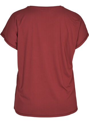 Ensfarget t-skjorte til trening, Tawny Port, Packshot image number 1