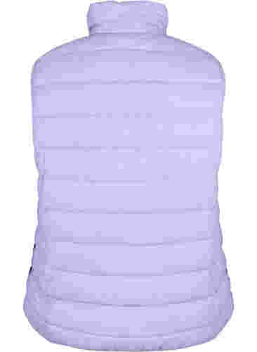 Kort vest med glidelås og lommer, Lavender, Packshot image number 1