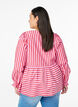 Bluse med striper og sløyfer, Rød, Model image number 2