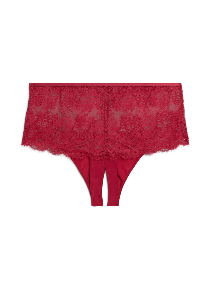 Blondehipster-string med åpning i bunnen, Rød Blondehipster-string med åpning i bunnen, Rød, Packshot