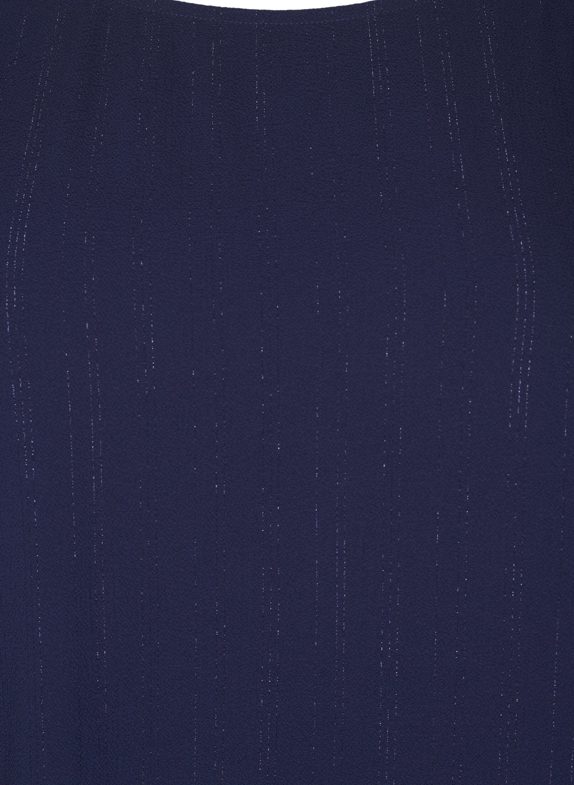 Zizzi Bluse med s&oslash;lvglitter, Bl&aring;, Packshot image number 2