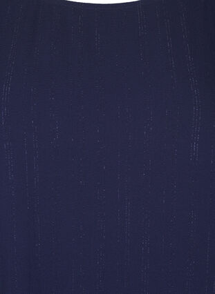 Zizzi Bluse med sølvglitter, Blå, Packshot image number 2