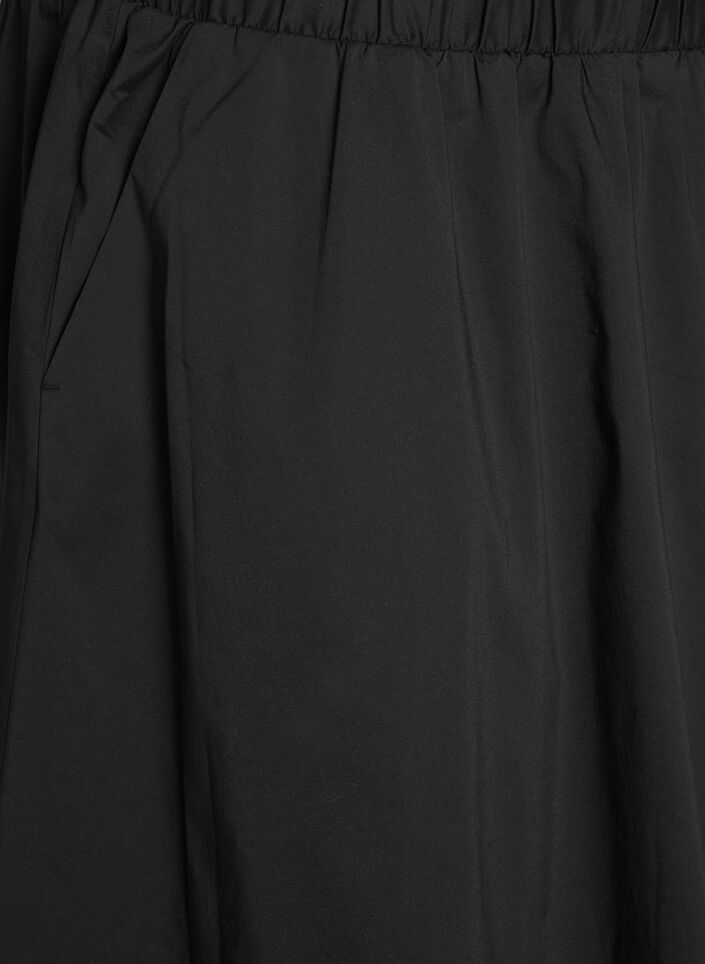 Midiskj&oslash;rt med elastisk midje, Svart, Packshot image number 2