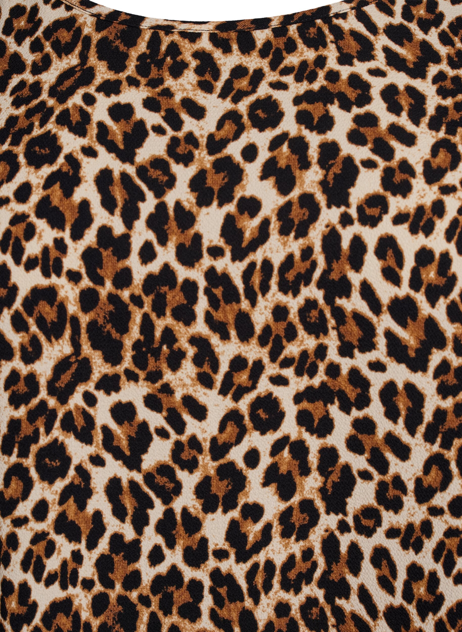 ZizziKjole med trykk og korte ermer, Brun, Packshot image number 2