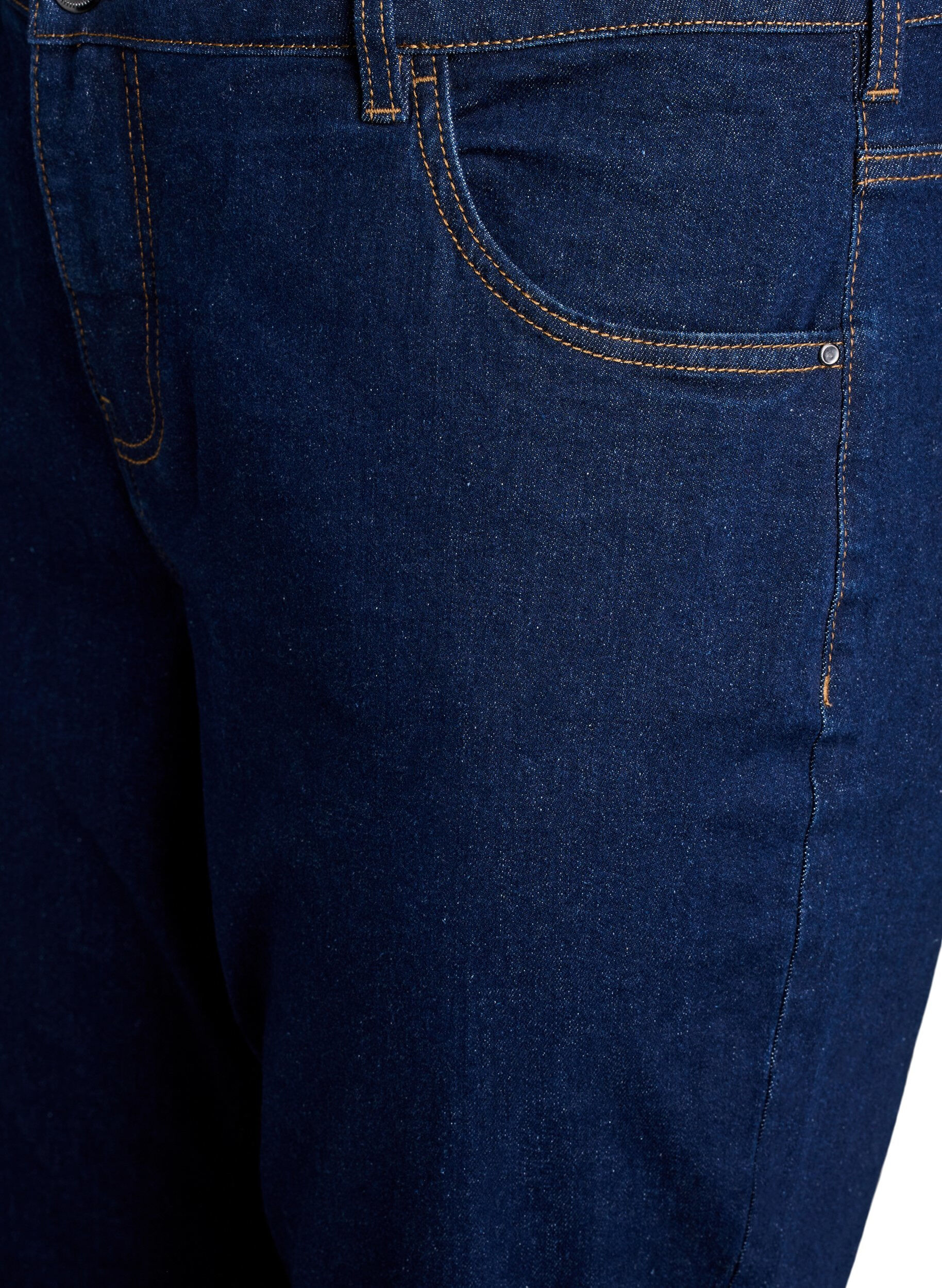 Zizzi Cropped Vera jeans med straight fit, Bl&aring;, Packshot image number 2