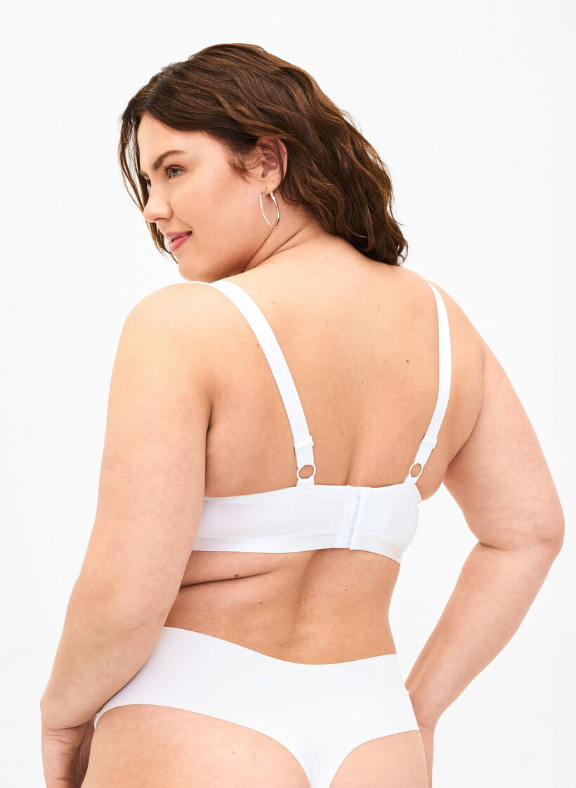 Formstøpt bh med mesh, Hvit, Model image number 1