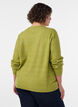 Cardigan med knapper og avrundet front, Gr&oslash;nn, Model image number 2
