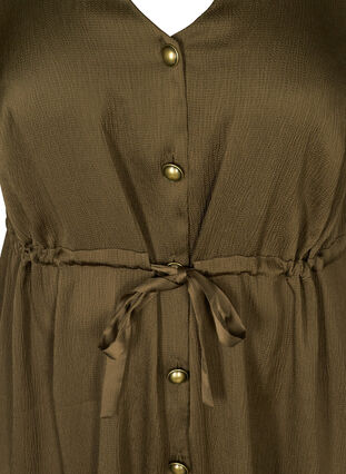 Kjole med knapper og snøre i midjen, Ivy Green, Packshot image number 2