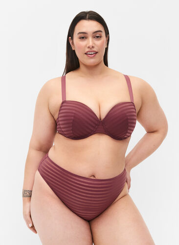 Zizzi Stripete tai truse med normal høyde i livet, Nocturne ASS, Model image number 0