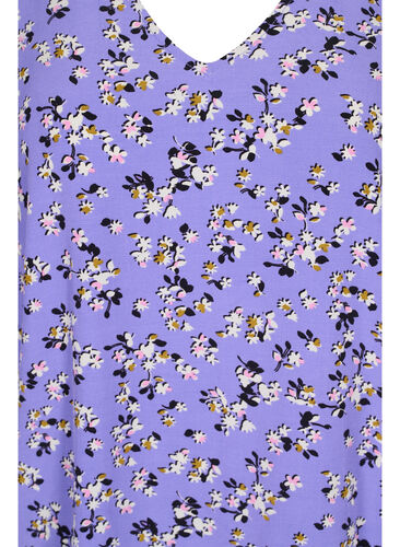 Blomstrete viskosebluse med snøredetalj, Lilac Flower Print, Packshot image number 2