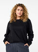 Genser med crewneck, Svart, Model image number 0