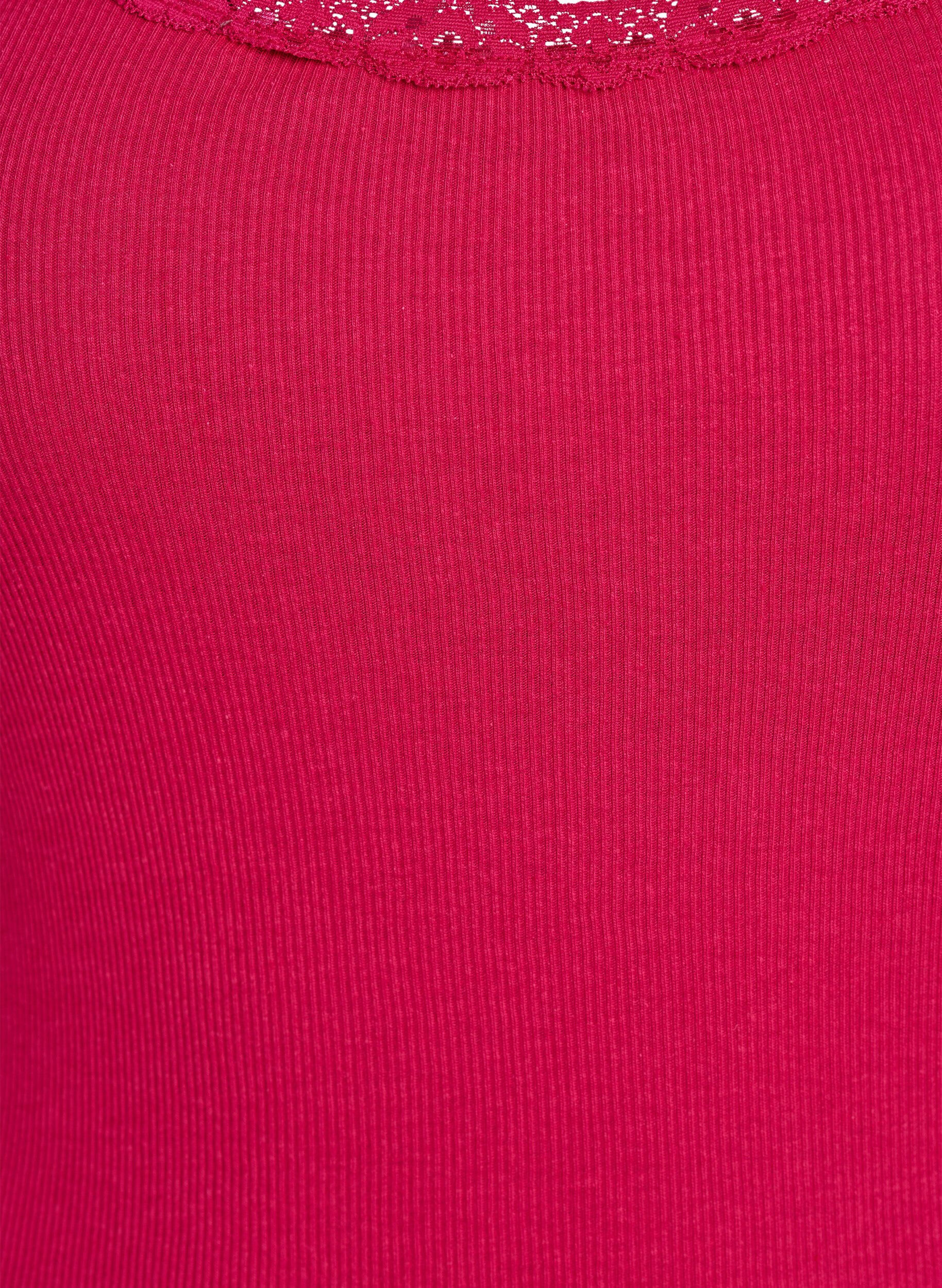ZizziTopp med blondekant, Rosa, Packshot image number 2