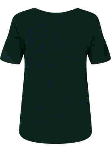 Ensfarget basis T-skjorte i bomull, Scarab, Packshot image number 1