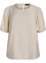 Viskose bluse med 1/2 ermer, Birch