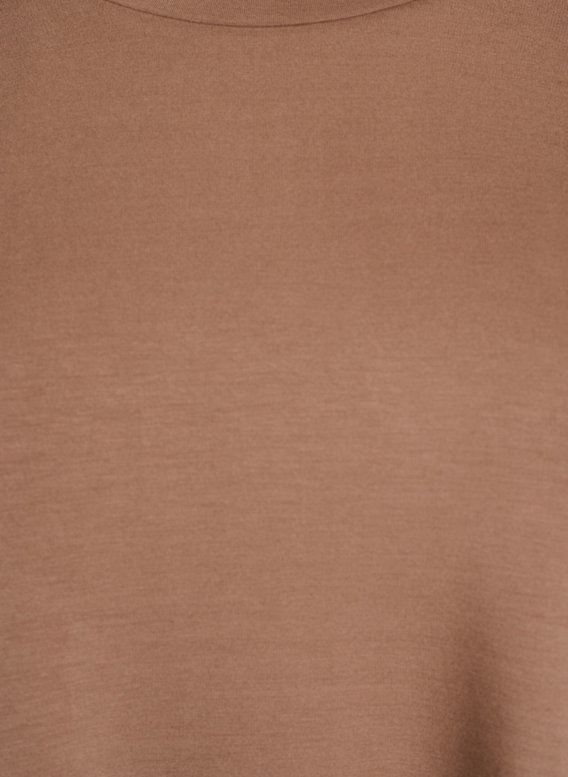 Zizzi Jerseybluse med rund hals, Brun, Packshot image number 2