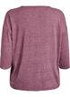 Jersey bluse med 3/4 ermer, R&oslash;d, Packshot image number 1