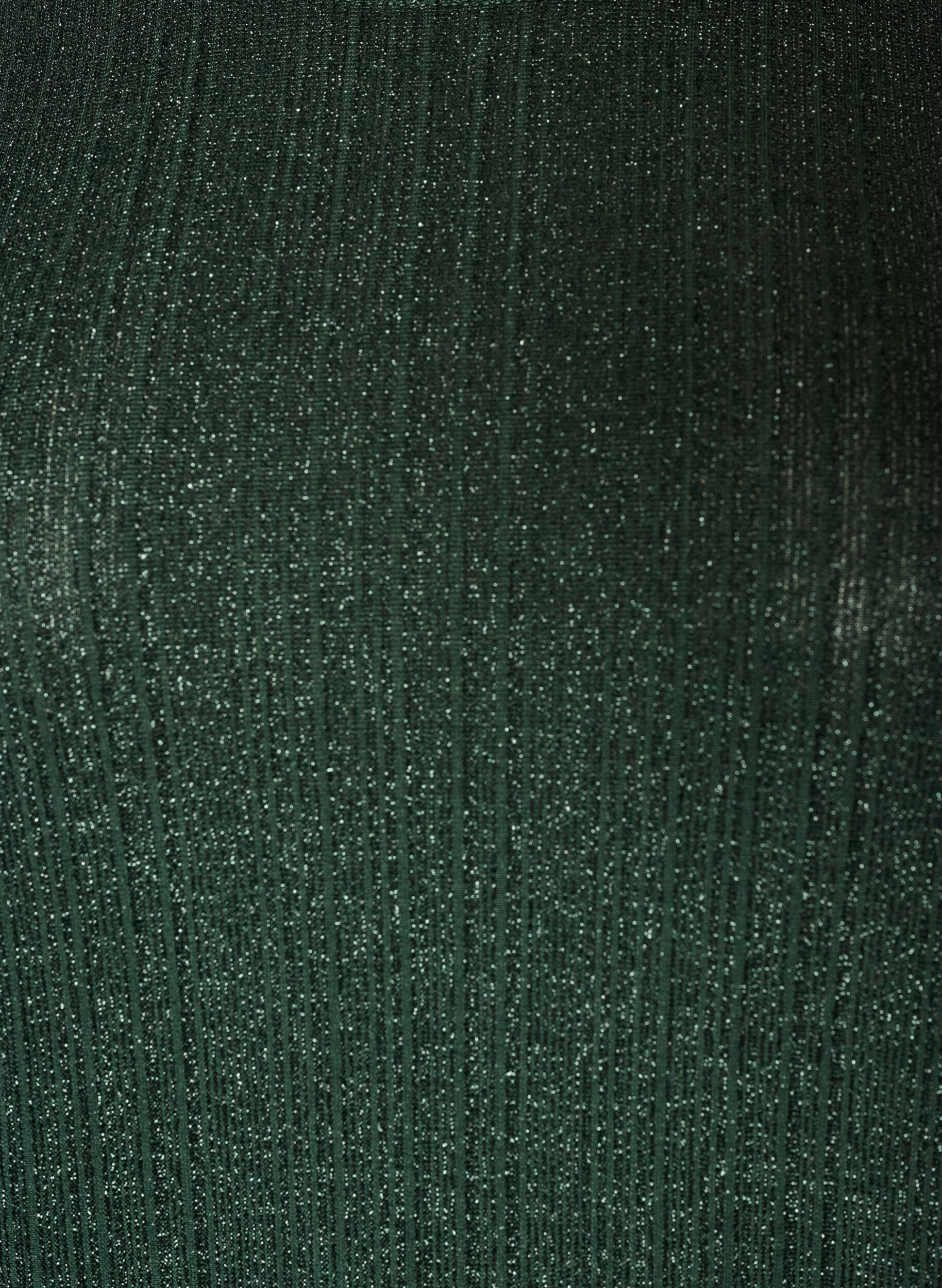 ZizziBluse med vertikal struktur og glittertr&aring;d, Gr&oslash;nn, Packshot image number 2