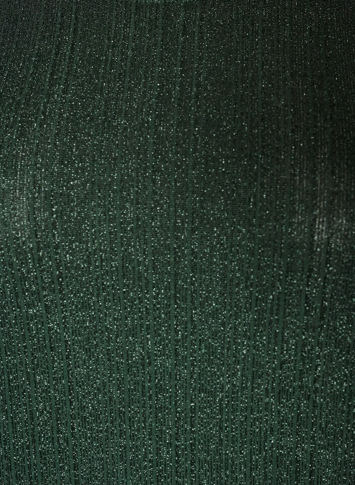 Bluse med vertikal struktur og glittertr&aring;d, Gr&oslash;nn, Packshot image number 2