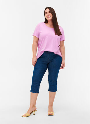 Kortermet t-skjorte med print, Violet Tulle, Model image number 2