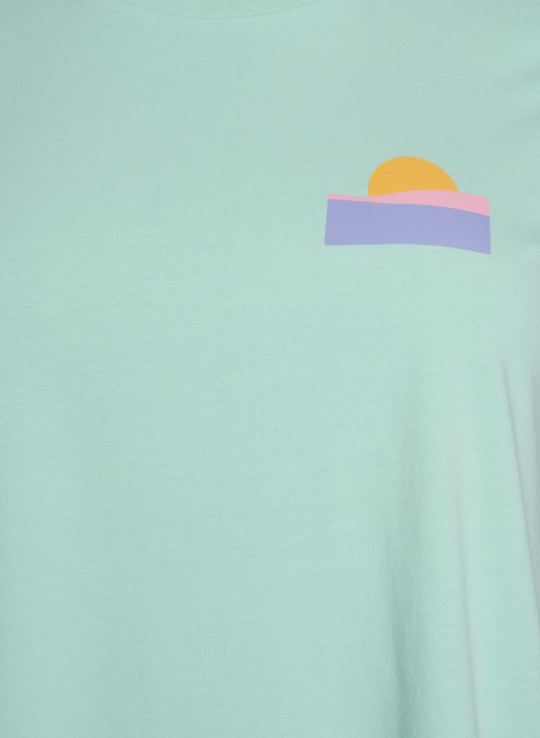 Zizzi T-skjorte i &oslash;kologisk bomull med ryggtrykk, Gr&oslash;nn, Packshot image number 2