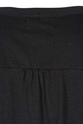 Bluse med 3/4 ermer, Black, Packshot image number 3