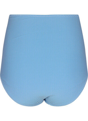 Stripete bikinitruse med ekstra høy midje, BlueWhite Stripe AOP, Packshot image number 1