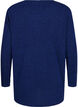 Melange Bluse med rund hals og lange ermer, Sodalite Blue, Packshot image number 1