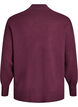 Strikkebluse med høy hals, Mørk Bordeaux, Packshot image number 1