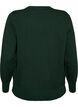 Finstrikket cardigan med rund hals, Gr&oslash;nn, Packshot image number 1