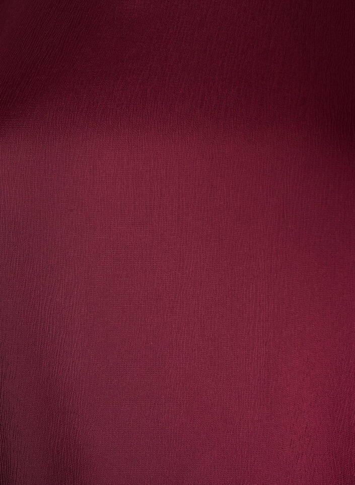 Satengbluse med albuelange ermer, R&oslash;d, Packshot image number 2
