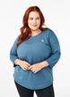 Treningsbluse med 3/4-ermer, Bl&aring;, Model image number 0