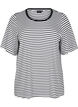 T-skjorte med TENCEL&trade; Lyocell og striper, Hvit, Packshot image number 0