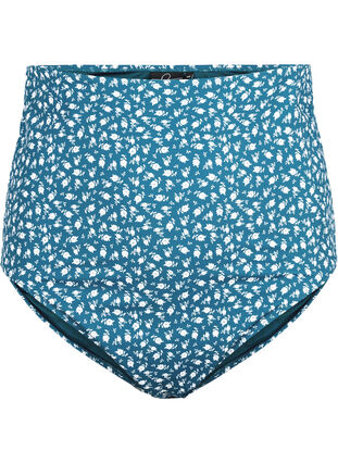 Extra high waist bikini bottom with floral print, Balsam Flower AOP, Packshot image number 0