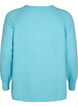 Strikket bluse med Raglan-ermer, Blue Curacao Mel., Packshot image number 1
