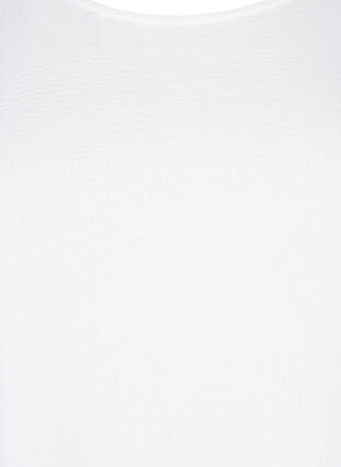 Langermet bluse med tekstur, Bright White, Packshot image number 2