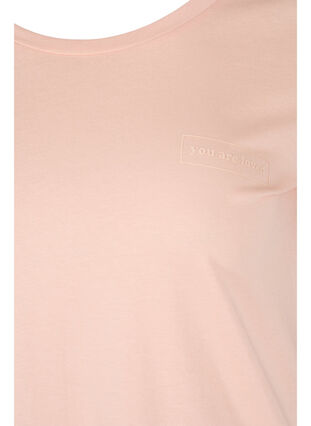 Kortermet T-skjorte i bomull med trykk, Rose Cloud Loved, Packshot image number 2