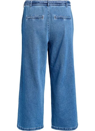 Zizzi Loose fit-jeans med elastisk linning og snøring, Blue Denim, Packshot image number 1