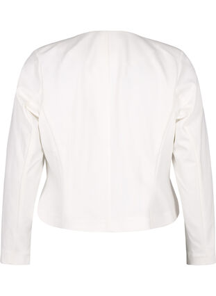 Zizzi Kort blazer uten lukking, Cloud Dancer, Packshot image number 1