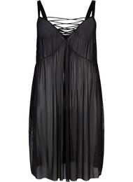 Nattkjole i mesh med string, Black