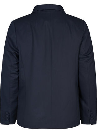 Klassisk blazer med skulderputer, Night Sky, Packshot image number 1