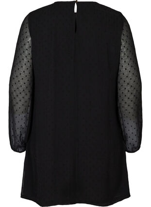 Langermet kjole med A-form, Black, Packshot image number 1