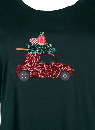 T-skjorte med julemotiv i bomull, Scarab Car, Packshot image number 2